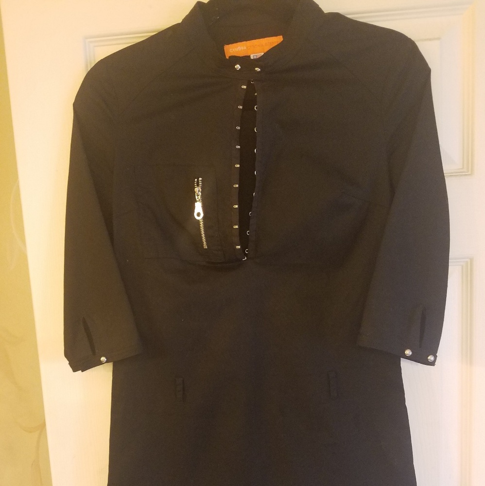 Cynthia Steffi black hardware dress